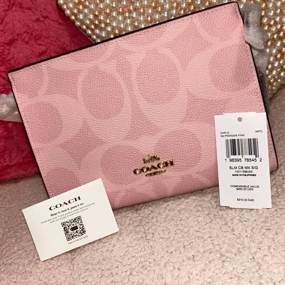 NEW Coach Slim Crossbody Bag in Powder Pink/LM - Picture 7 of 10
